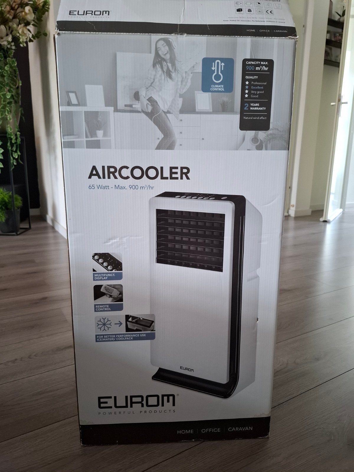 Eurom Air Cooler - Mobiele Airco met Afstandsbediening, Witgoed en Apparatuur, Airco's, Ophalen, Timer, Minder dan 60 m³, 3 snelheden of meer