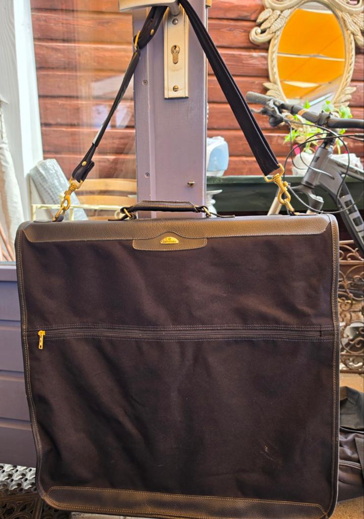 Vintage Samsonite kledingtas. Donker blauw., Ophalen, Zo goed als nieuw, Zwart, 30 cm of meer