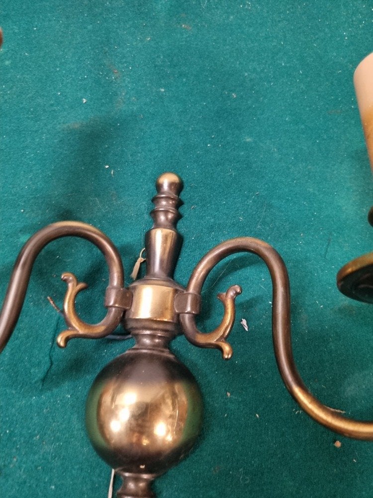 wandlamp messing '50 brocante met trekschakelaar, Ophalen of Verzenden, 'T Olde Gre-j, Info@toldegrej.nl, Endepoelstraat 20f Didam