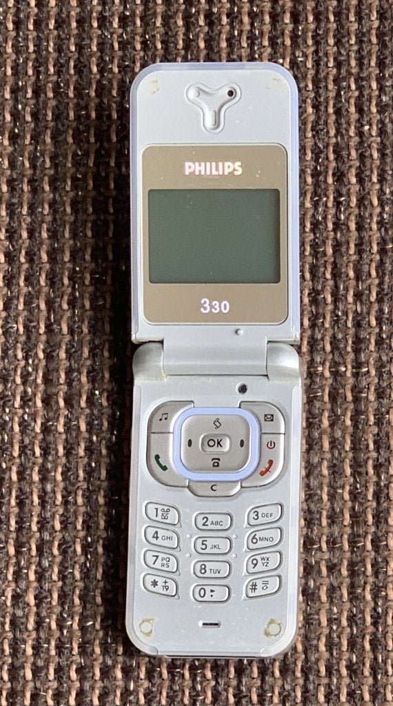 Philips 330 klaptelefoon, Telecommunicatie, Ophalen of Verzenden, Gebruikt, 1 handset