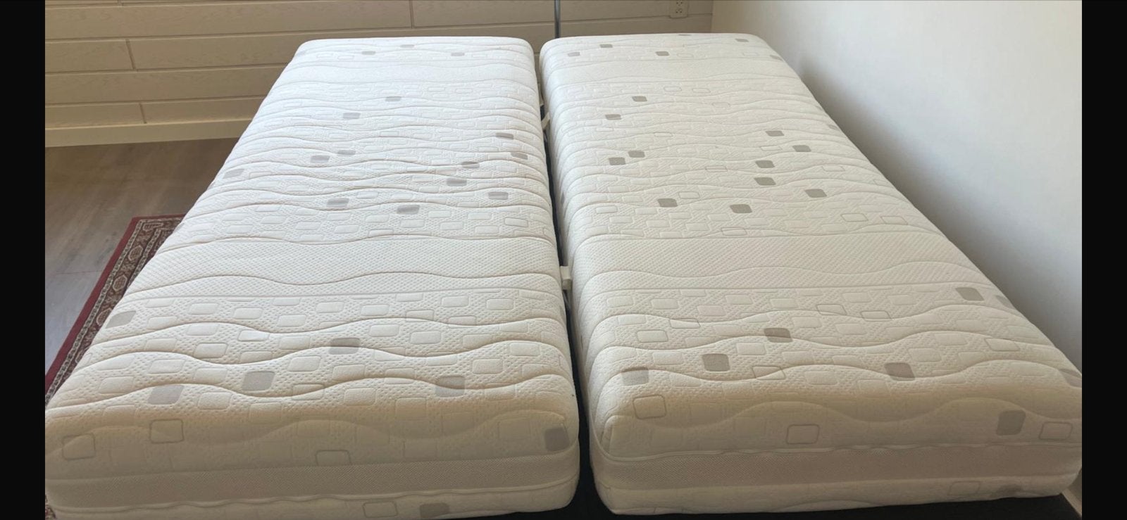 2x Boxspring 80x195 met comfortabele matrassen, Huis en Inrichting, Slaapkamer | Bedden, Ophalen, Gebruikt, Zwart, Tweepersoons