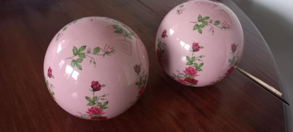 Vintage Roze Ballen Roos, Antiek en Kunst, Antiek | Keramiek en Aardewerk, Ophalen of Verzenden