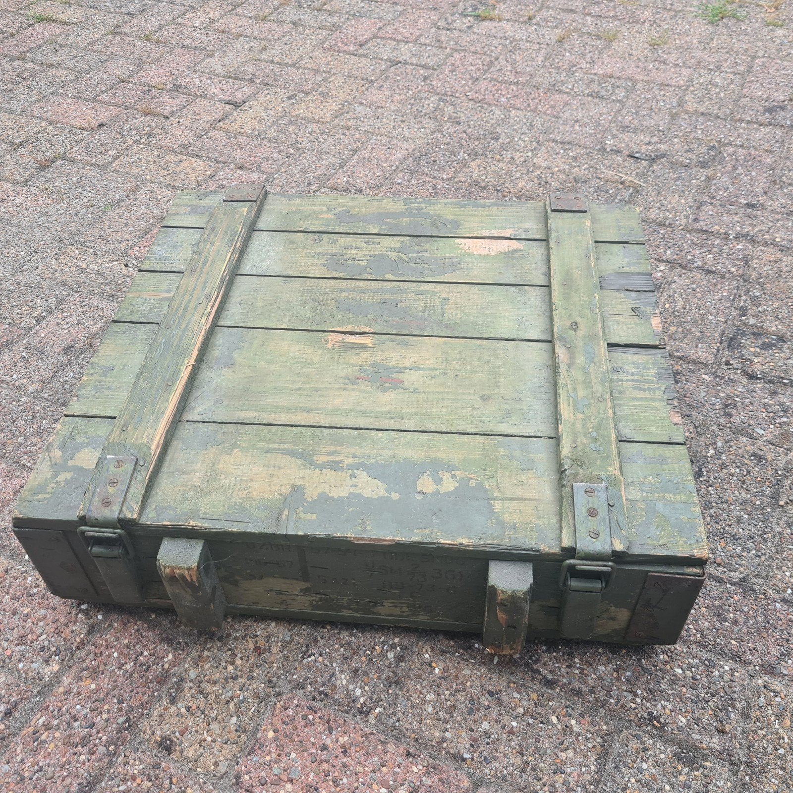 Houten munitiekist - Militair - Vintage, Verzamelen, Militaria | Algemeen, Ophalen of Verzenden, Overige soorten, Overige gebieden
