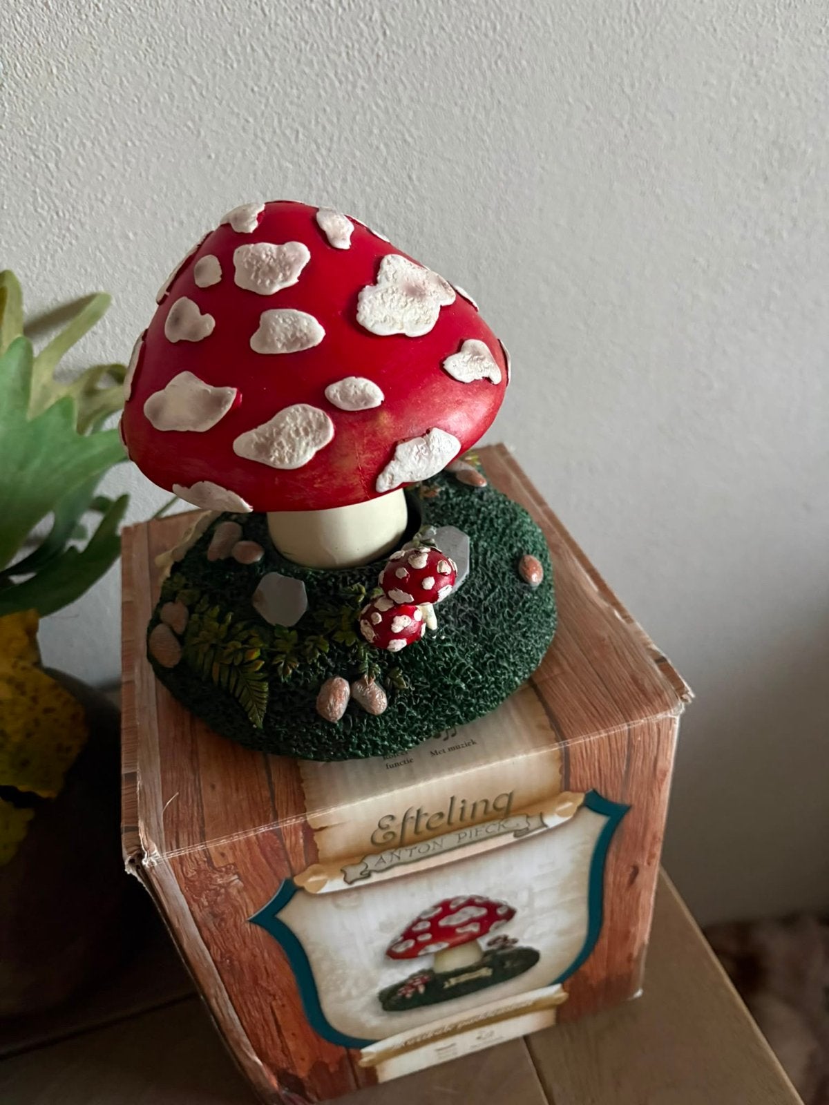 Efteling Paddenstoel Muziekdoos - Anton Pieck, Verzamelen, Efteling, Zo goed als nieuw, Beeldje of Poppetje, Ophalen of Verzenden