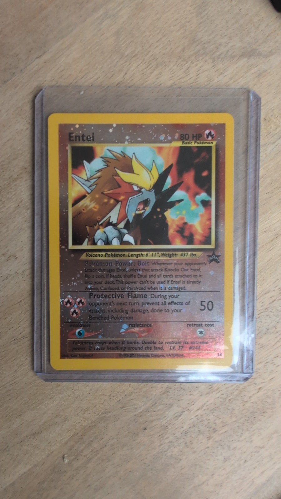Entei Promo Movie 3 Pokémon kaart - Mint Conditie, Ophalen of Verzenden, Zo goed als nieuw, Losse kaart