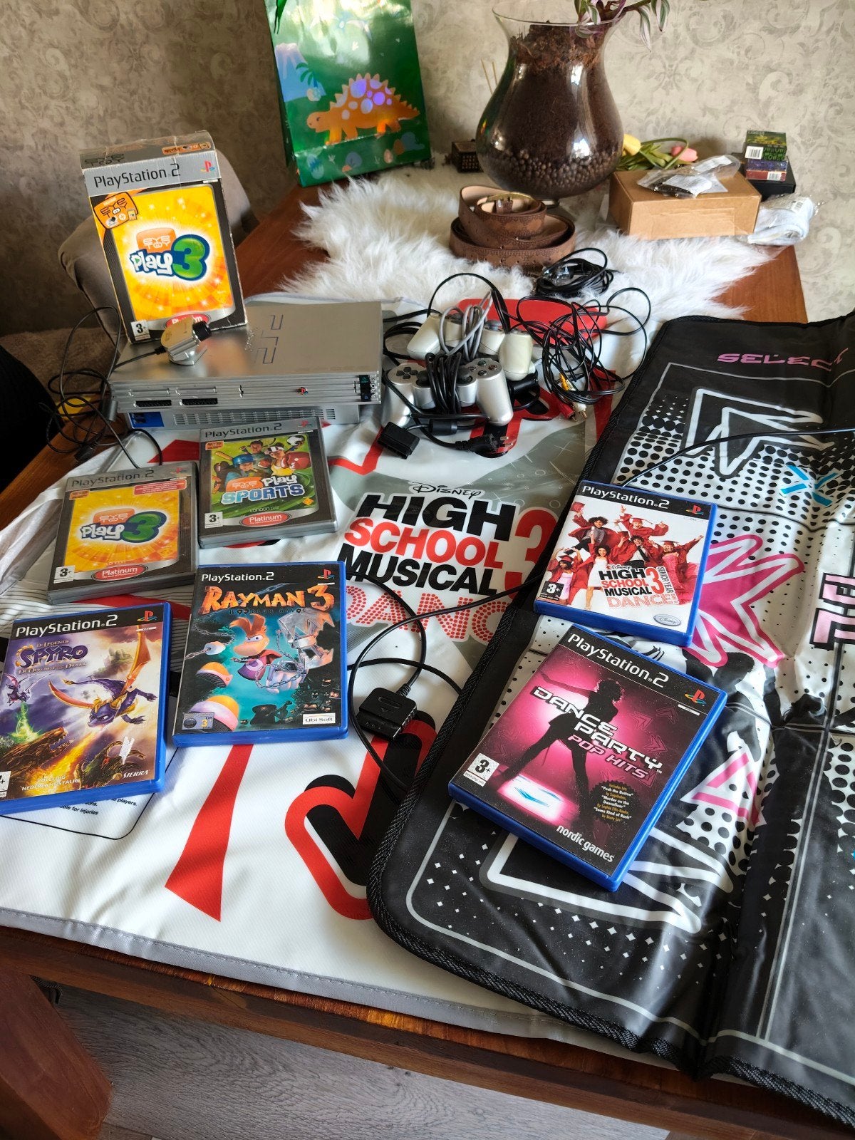 PlayStation 2 met EyeToy, 2 dansmatten en games, Spelcomputers en Games, Spelcomputers | Sony PlayStation 2, Ophalen of Verzenden