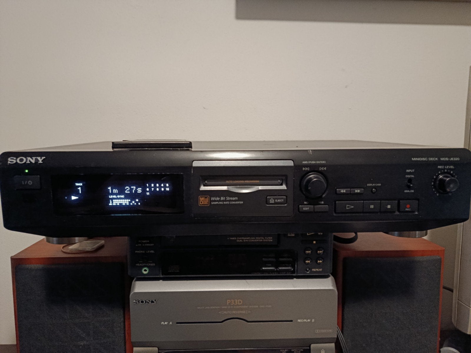 Sony MDS-JE320 Minidisc Recorder - Uitstekende Staat, Ophalen of Verzenden