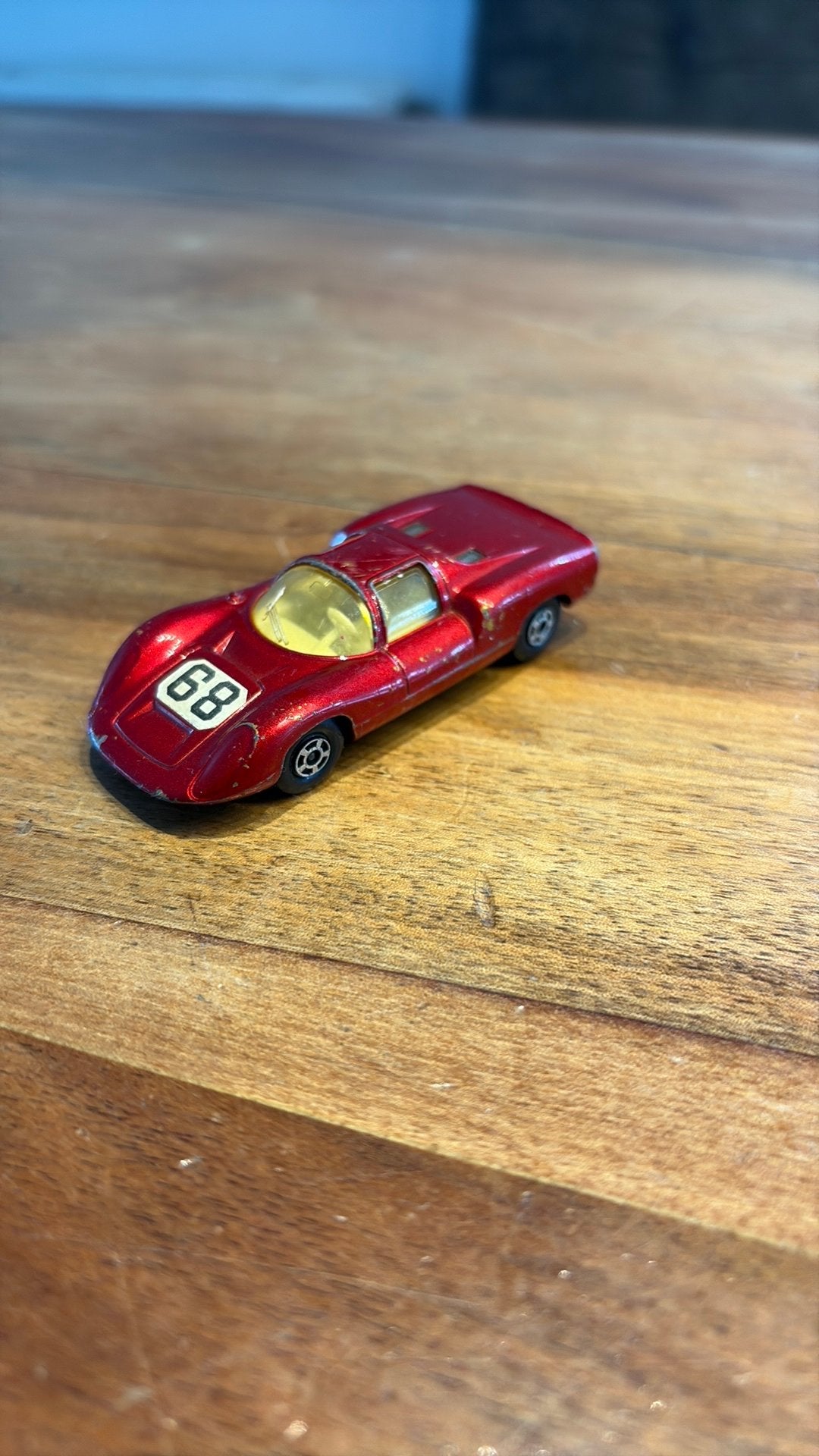 Lesney Matchbox porsche 910 no 68, Ophalen of Verzenden, Gebruikt, Auto