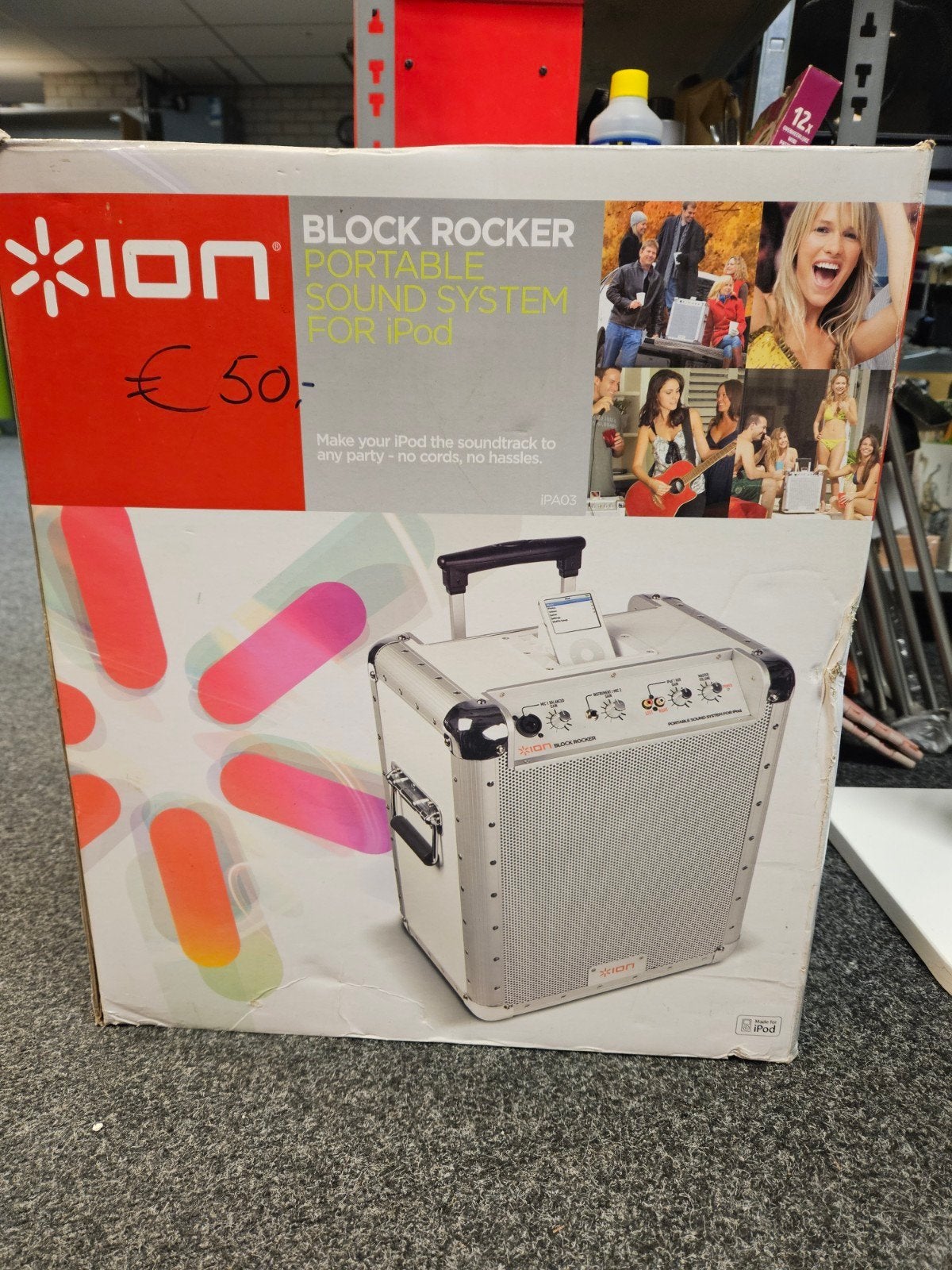 ION Block Rocker Draagbaar Geluidssysteem voor iPod, Draagbaar, Zo goed als nieuw, Speakers, Ophalen