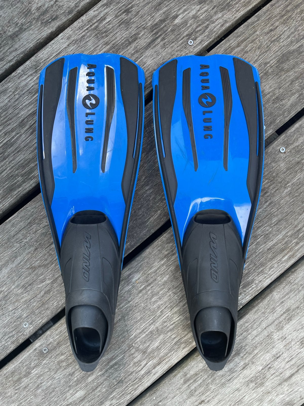Aqualung flippers duikvliezen - Blauw - maat 36-37, Ophalen of Verzenden, Zo goed als nieuw, Zwem- of Duikvliezen