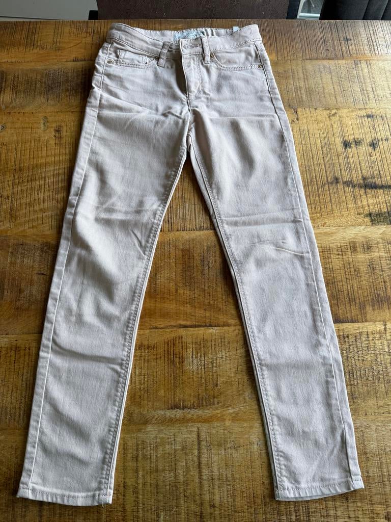 Lichtroze skinny jeans, maat 134, Ophalen of Verzenden, Zo goed als nieuw, Meisje, Broek