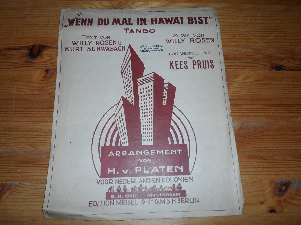 Wenn du mal in hawai bist - willy rosen, Zang, Gebruikt, Ophalen of Verzenden, Artiest of Componist