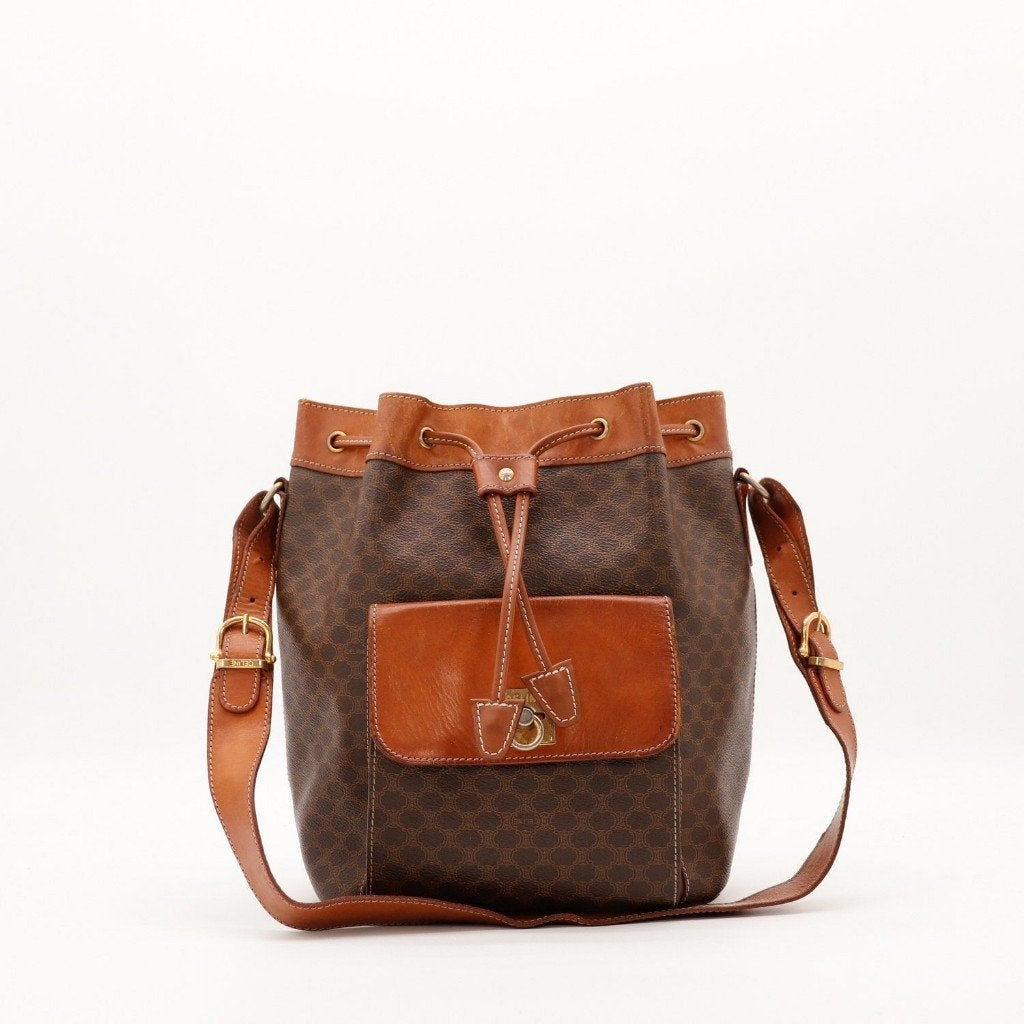 Celine Macadam Céline bucket tas, Verzenden, Gebruikt, Zwart, Overige typen