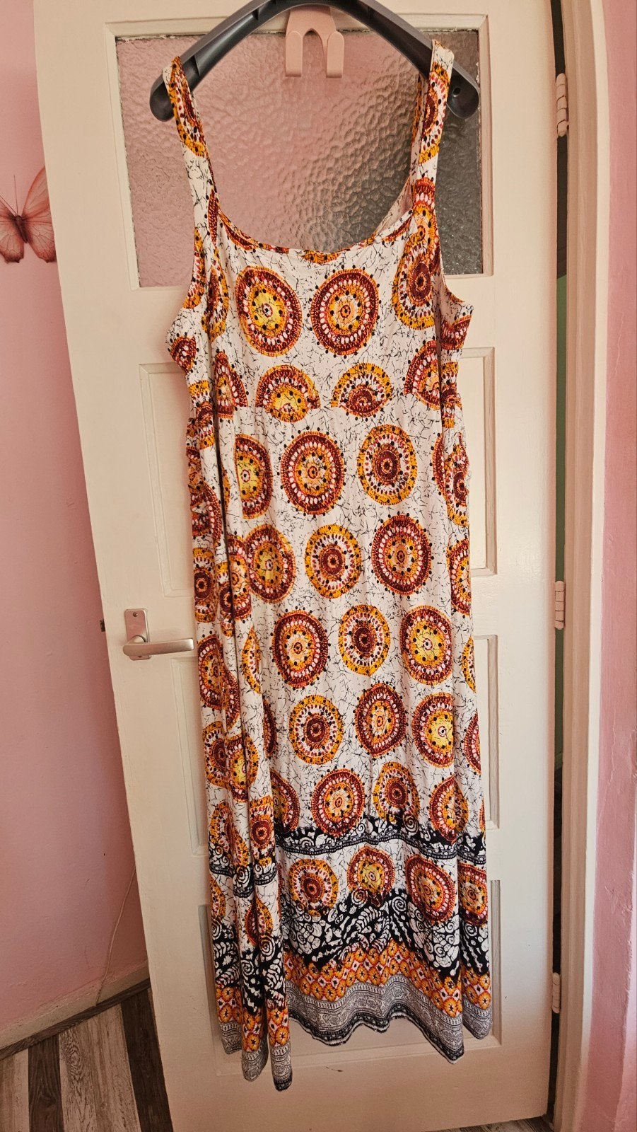 Mooie maxi jurk Etam mt. 50, Ophalen of Verzenden, Zo goed als nieuw, Maat 46/48 (XL) of groter