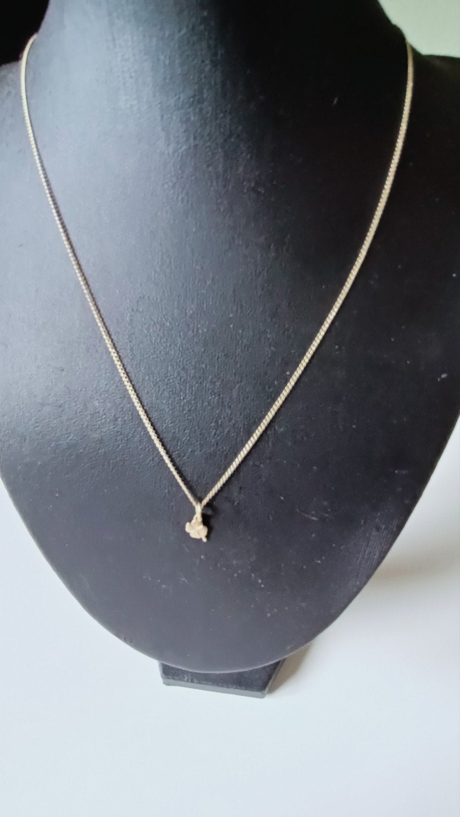 Gouden ketting en gouden hangertje klavertje 4, 14 krt, Sieraden, Tassen en Uiterlijk, Antieke sieraden, Verzenden, Goud, Ketting
