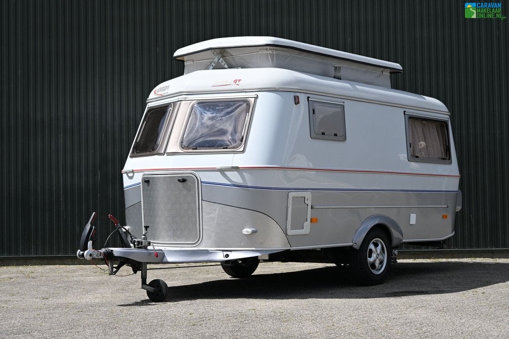 Eriba Touring Triton 420 GT Luifel|Mover|Fietsdrager, Caravans en Kamperen, Caravans, Standaardzit, Bedrijf, 750 - 1000 kg, 4 tot 5 meter