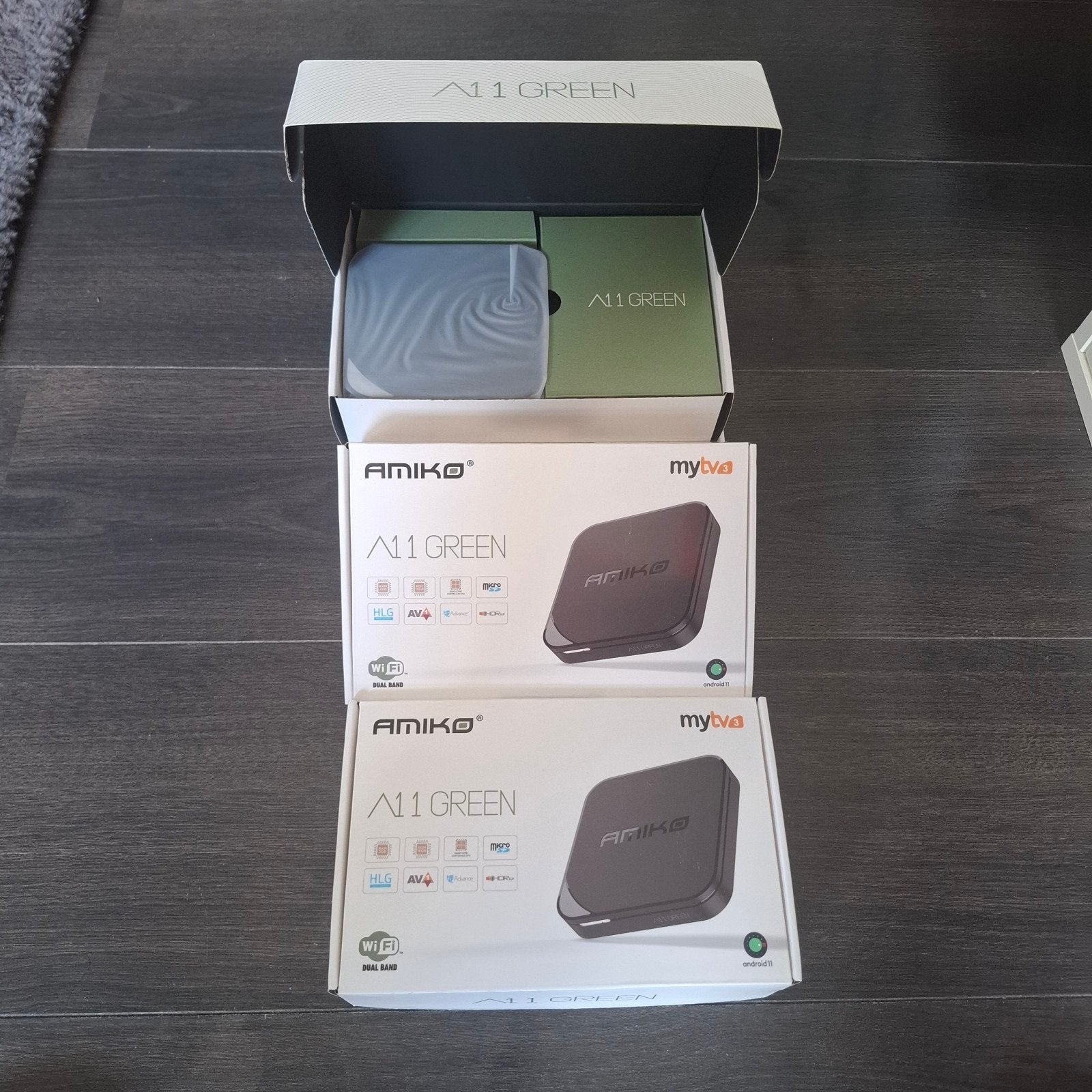 Amiko A11 Green Android TV Box - Nieuw in doos, Ophalen of Verzenden, Nieuw, HDMI, Zonder harde schijf