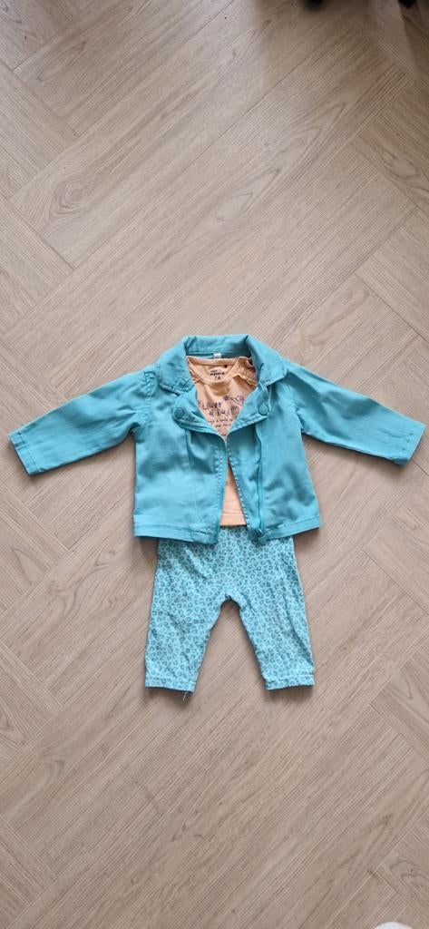 Schattig setje maat 74/80 z.g.a.n., Kinderen en Baby's, Babykleding | Maat 74, Ophalen of Verzenden, Zo goed als nieuw, Meisje