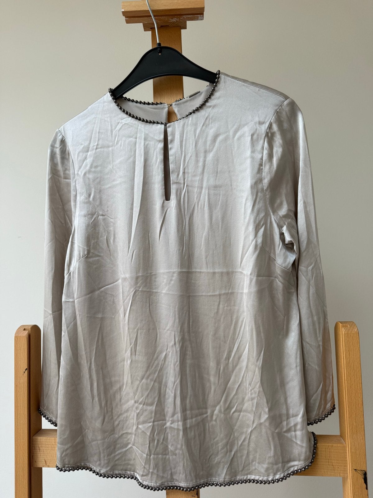 Gustav zijde top maat 36, Kleding | Dames, Tops, Nieuw, Maat 36 (S), Beige, Lange mouw, Verzenden