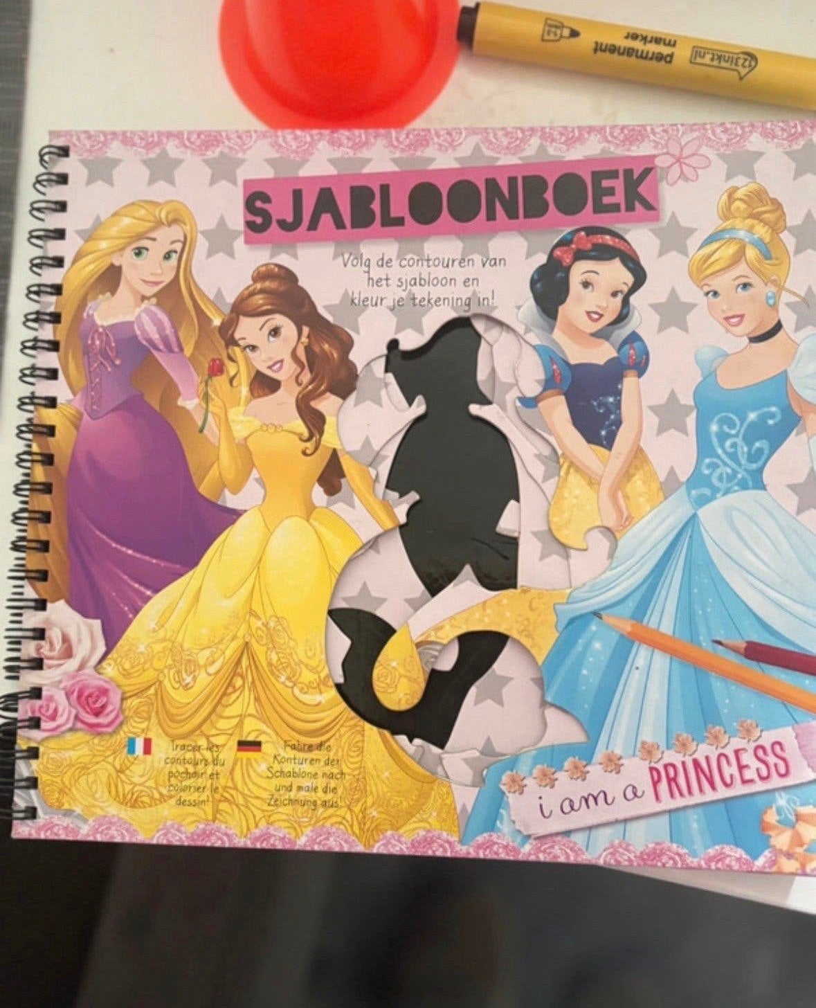 Disney Prinsessen Sjabloonboek - Zo goed als nieuw, Ophalen of Verzenden, Zo goed als nieuw