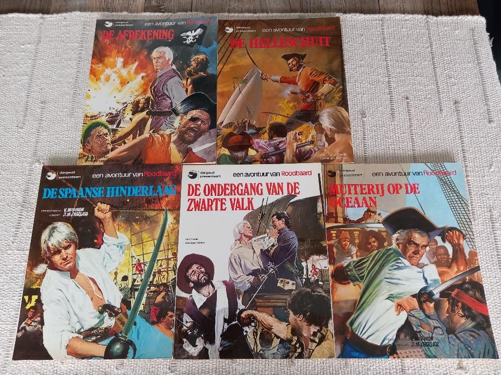 Roodbaard - 5 albums, Boeken, Meerdere stripboeken, Ophalen of Verzenden, Gelezen