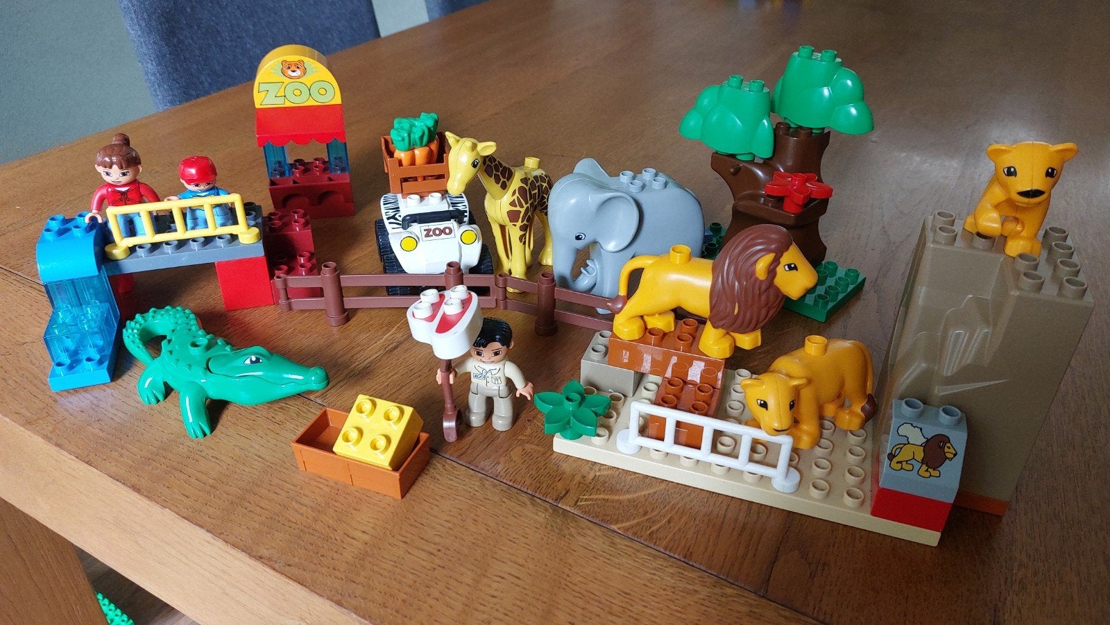 Lego Duplo Dierentuin 5634 met verzorgers en dieren, Gebruikt, Overige thema's, Compleet, Ophalen of Verzenden