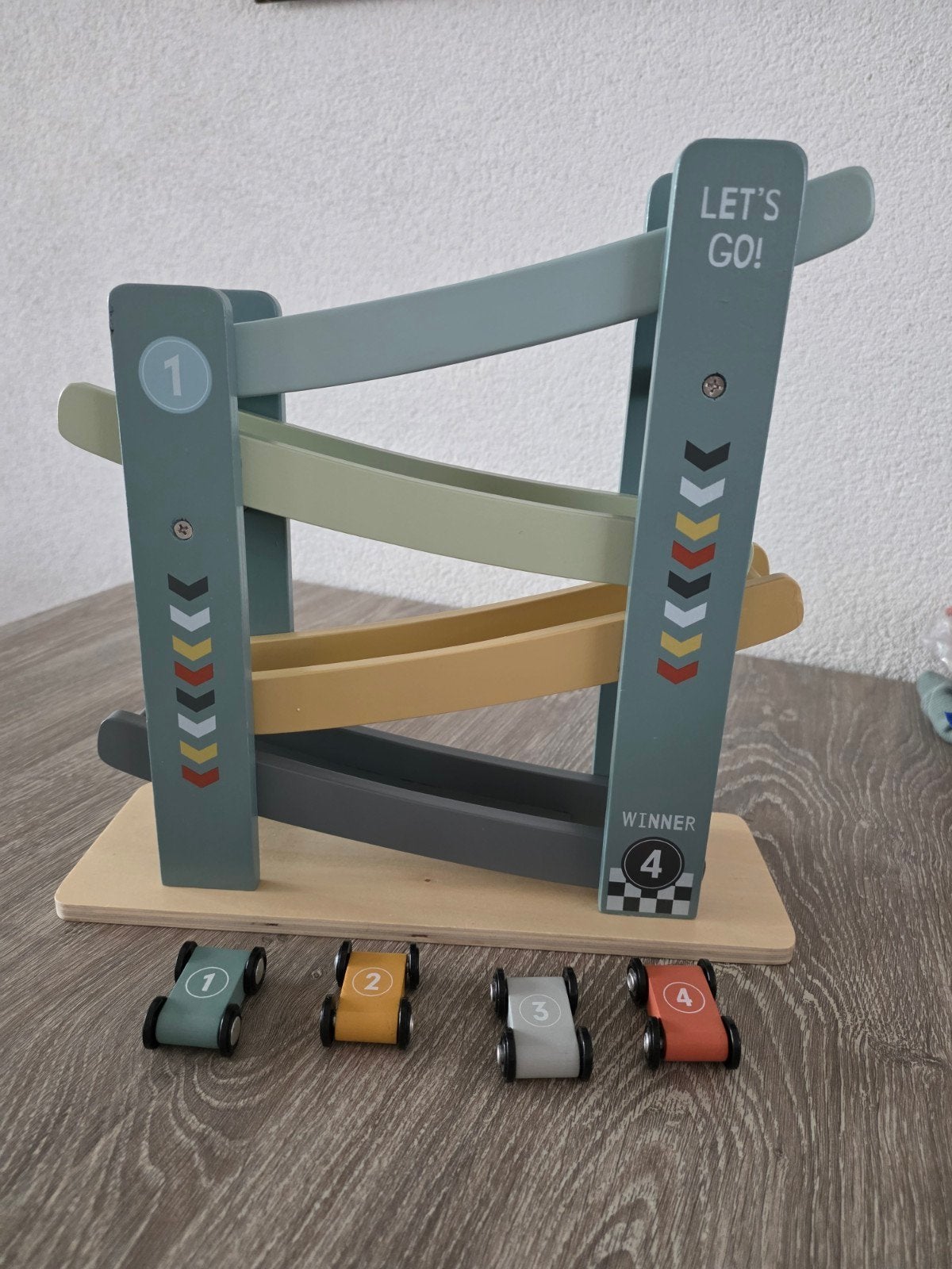 Little Dutch Rollerbaan Cars, Kinderen en Baby's, Speelgoed | Houten speelgoed, Ophalen, Zo goed als nieuw