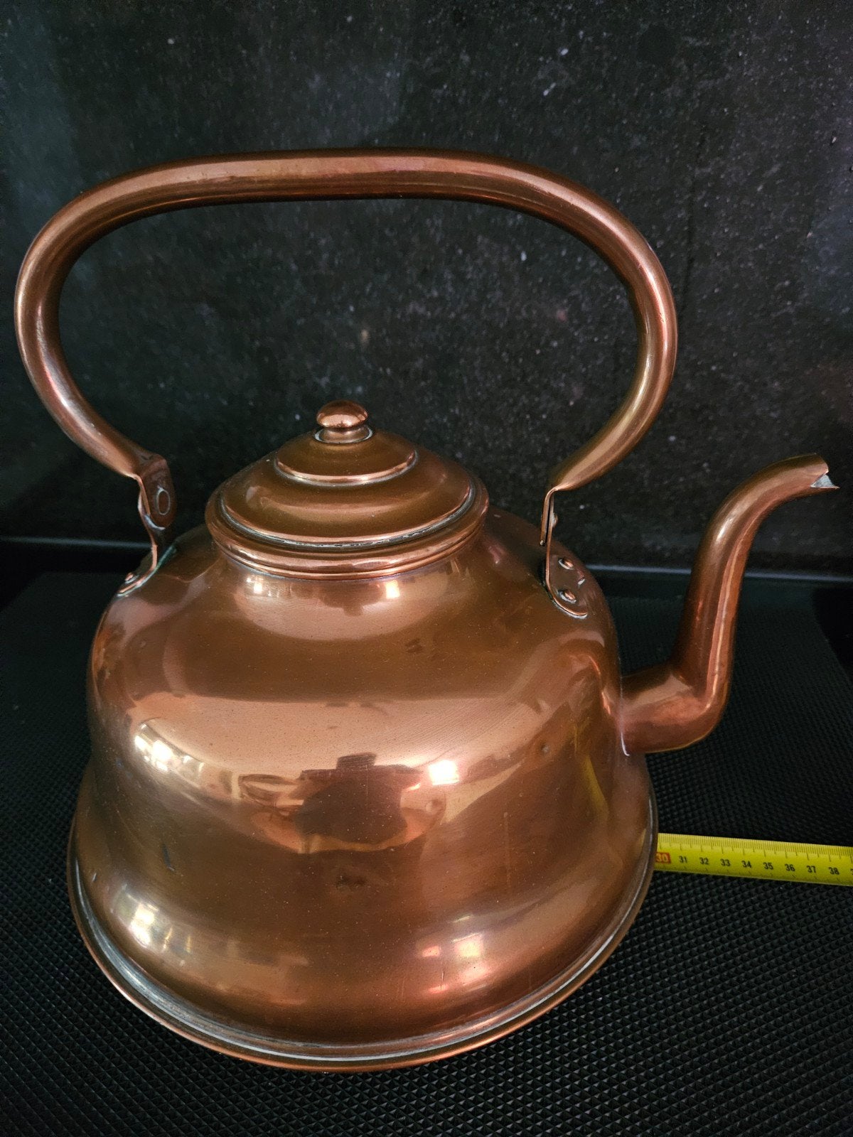 Antieke (rood) koperen waterketel inh. 7 liter, Ophalen, Koper
