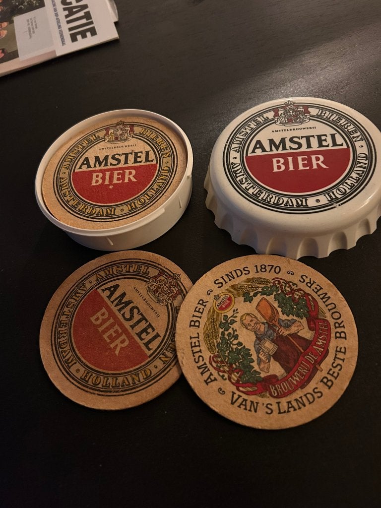Bierviltjes Amstel, Ophalen of Verzenden, Zo goed als nieuw, Viltje(s), Amstel