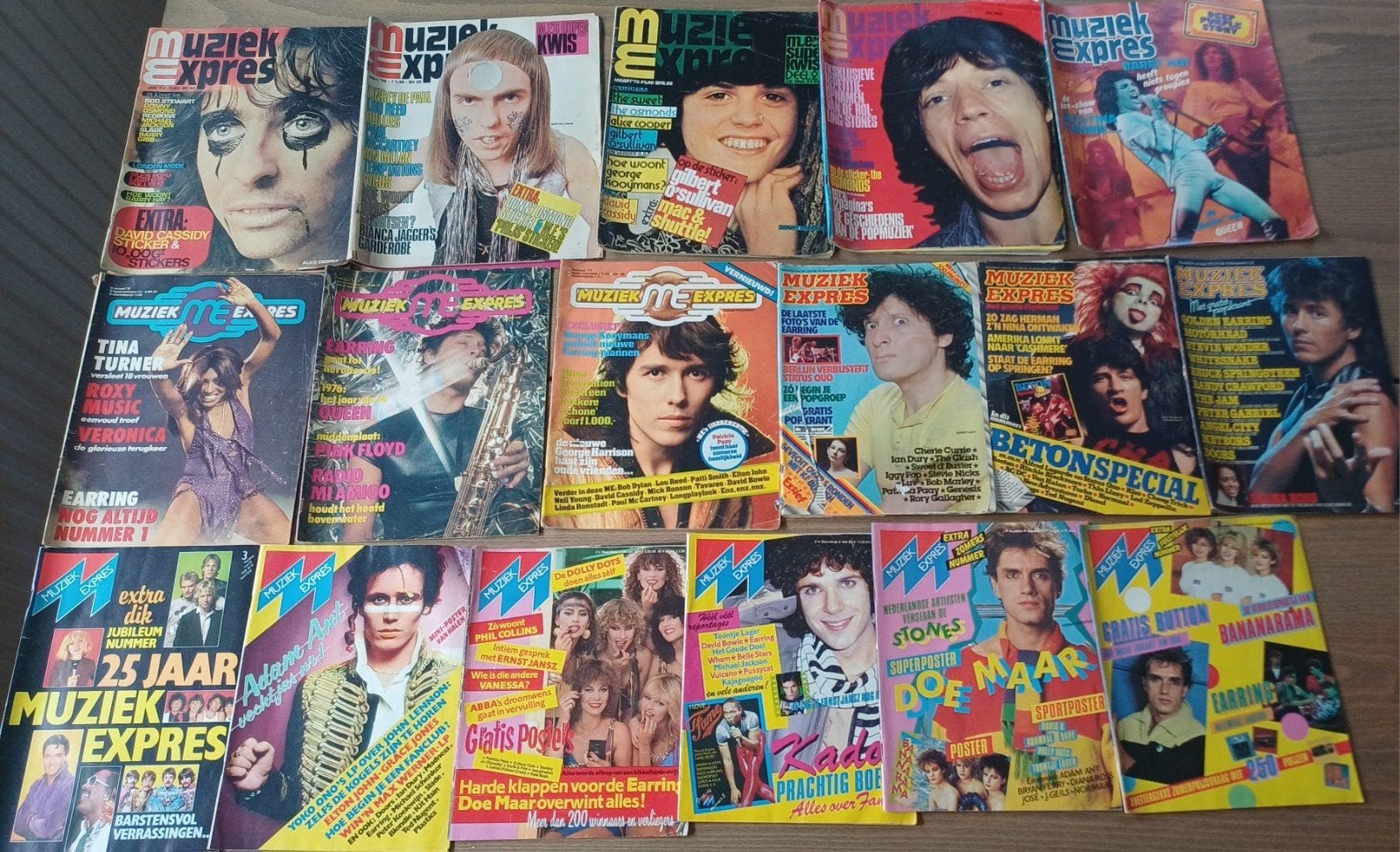 Diverse Muziek Expres bladen - 1973 t/m 1983 - zie foto's, Ophalen of Verzenden, 1960 tot 1980, Nederland, Tijdschrift