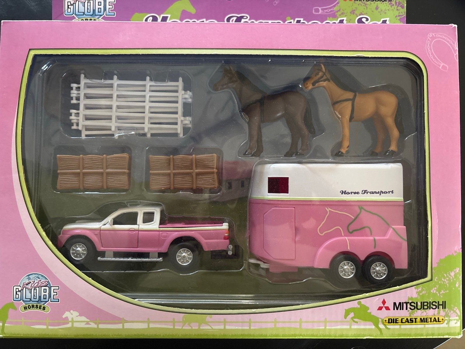 Globe Horses Paardentransport Set - Die-Cast Metaal, Ophalen of Verzenden, Nieuw