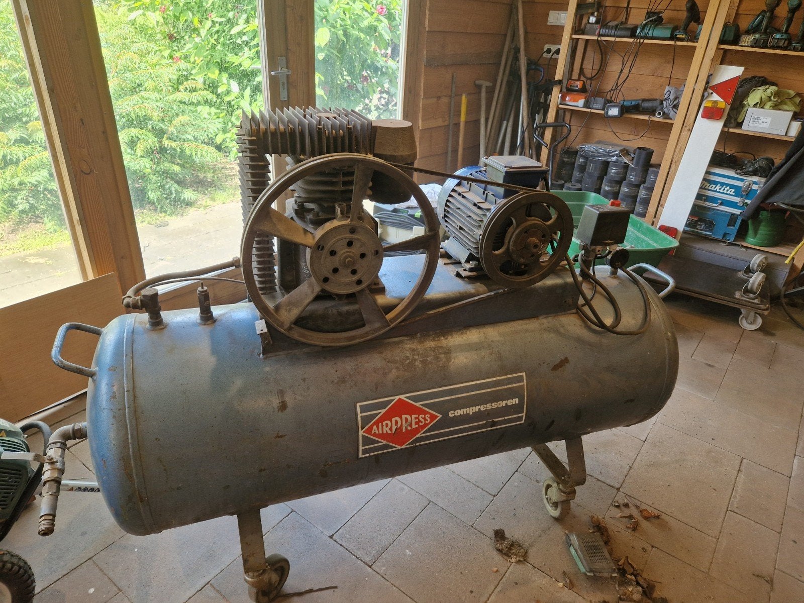 Compressor krachtstroom, 100 liter of meer, Ophalen of Verzenden