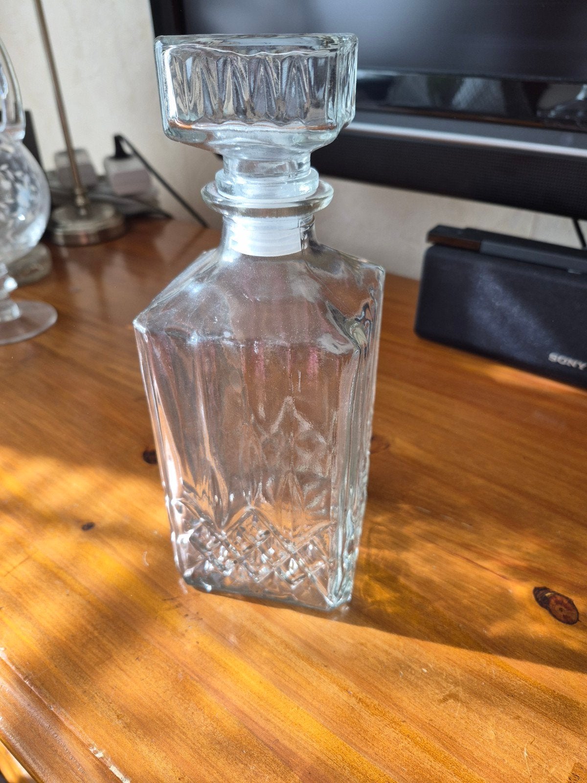 Vintage Glazen Karaf met Stop, Ophalen
