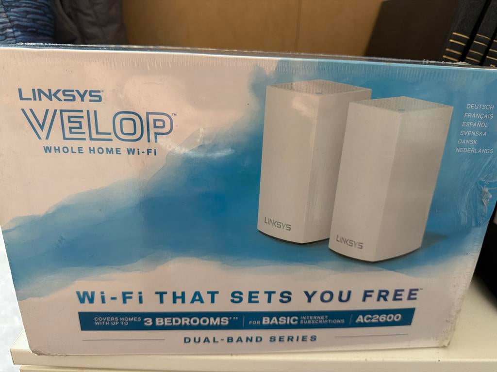 Linksys Velop AC2600 Whole Home Wi-Fi Systeem (2-pack), Ophalen, Nieuw, Router