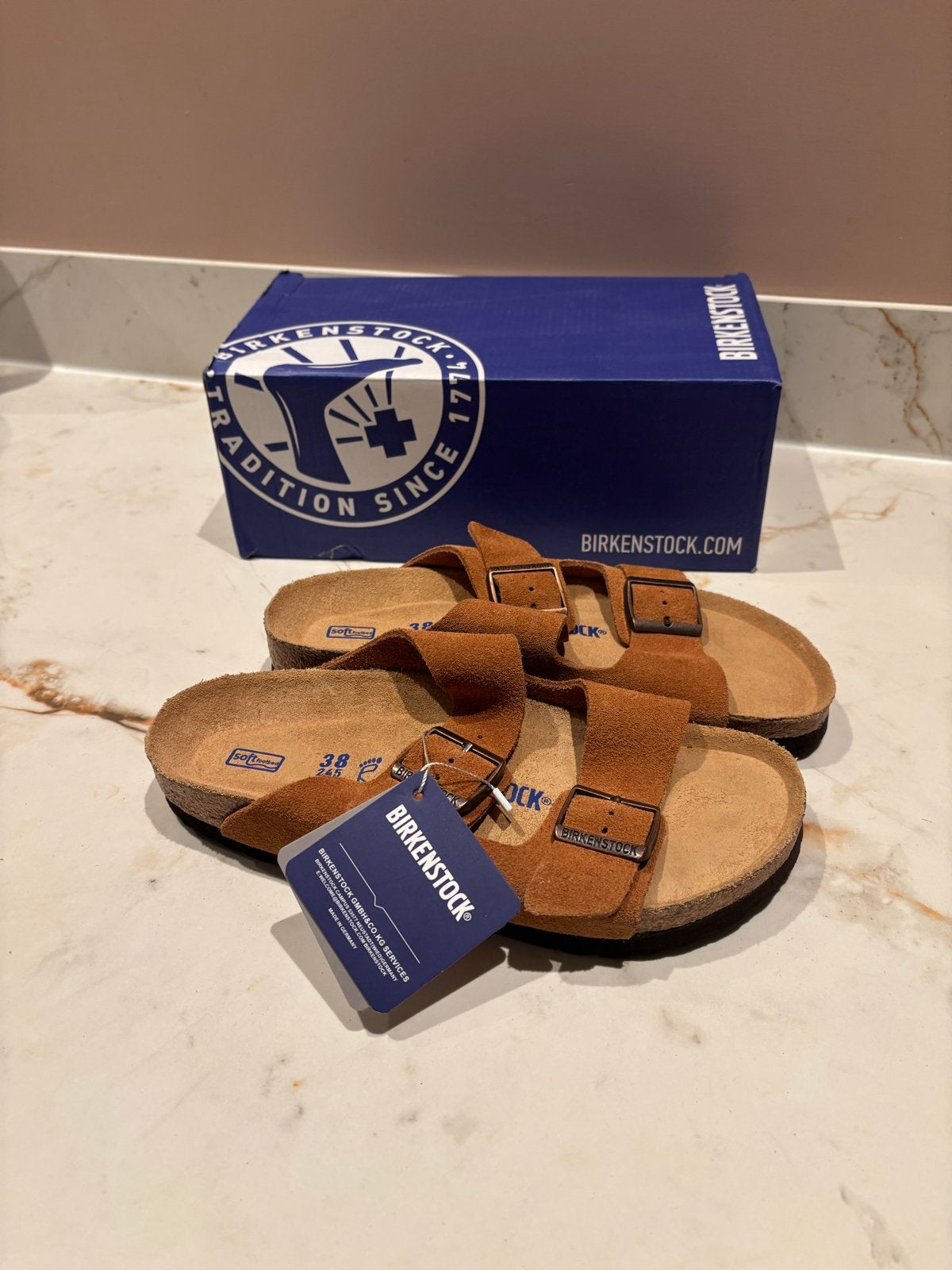 Birkenstock Arizona BS Mink Sandalen Maat 38 Nieuw, Ophalen of Verzenden, Nieuw, Bruin, Sandalen of Muiltjes