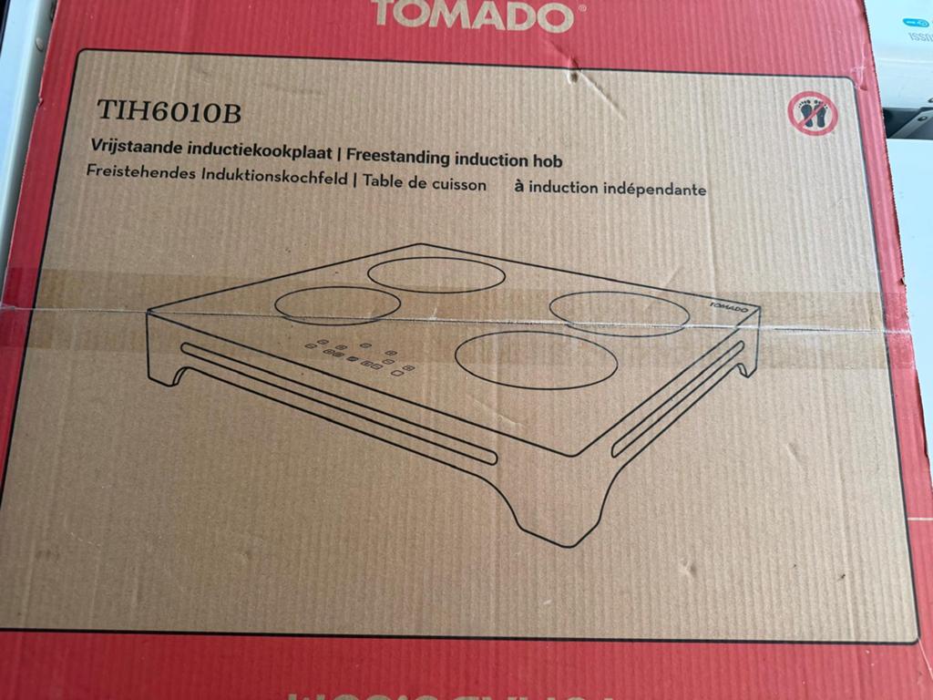 Tomado TIH6010B Vrijstaande Inductiekookplaat, Witgoed en Apparatuur, Kookplaten, Nieuw, Inductie, Vrijstaand, 4 kookzones
