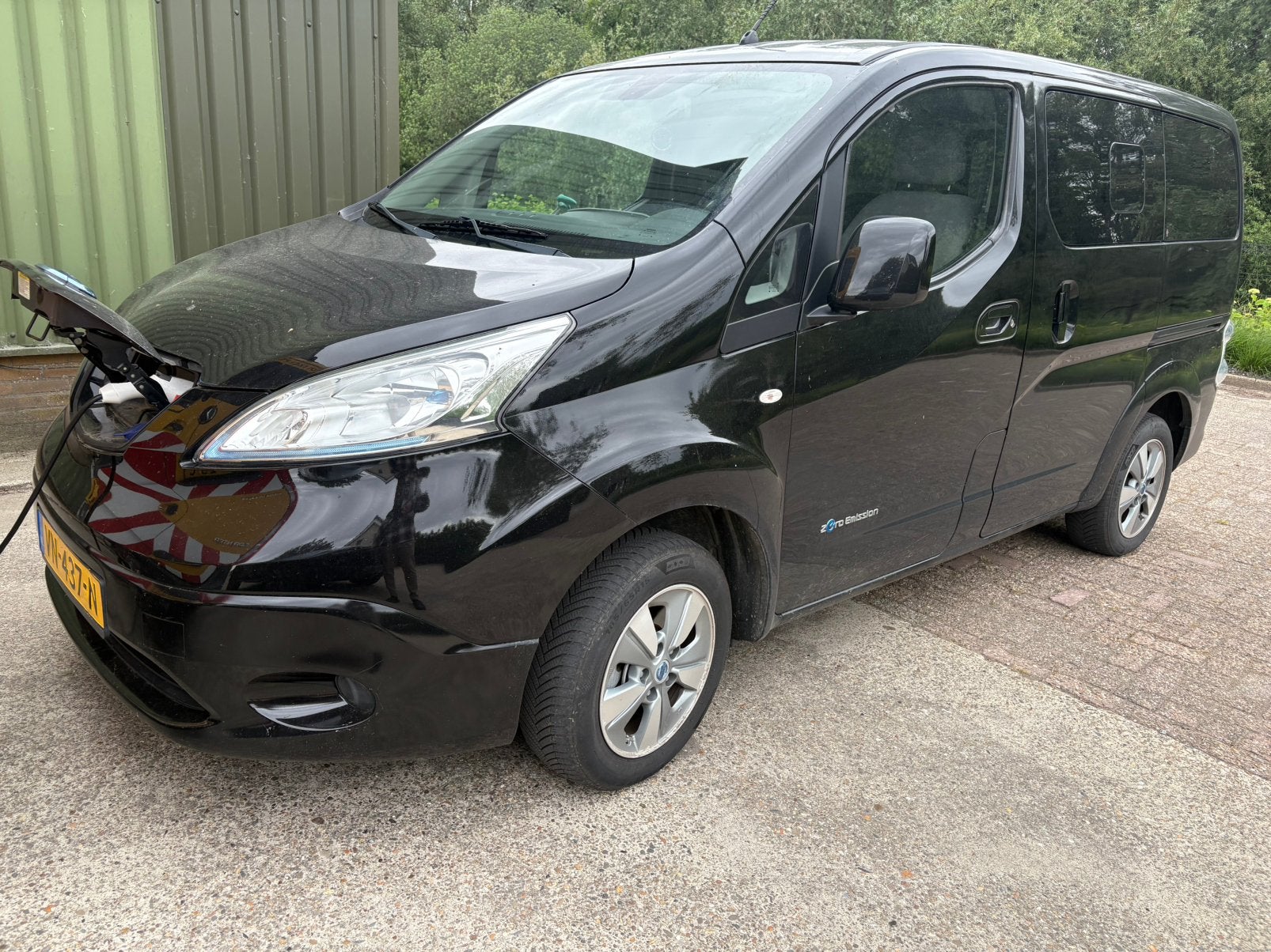 Nissan Nv200 E-nv200 2015 grijs kenteken 5 zitplaatsen airco, Automaat, Stof, Euro 6, 1655 kg