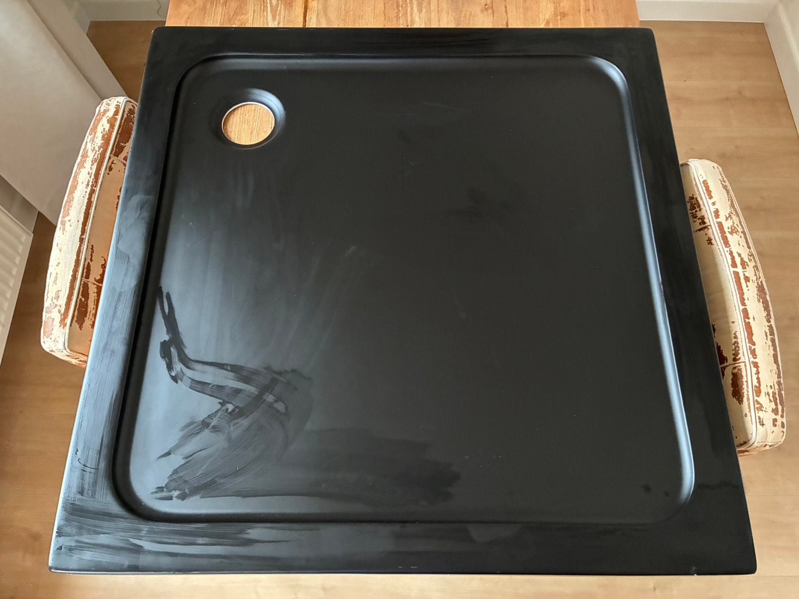 Douchebak - 90 x 90 x 4cm - Mat zwart - 90mm afvoergat, Ophalen, 75 cm of meer, Overige typen, Nieuw