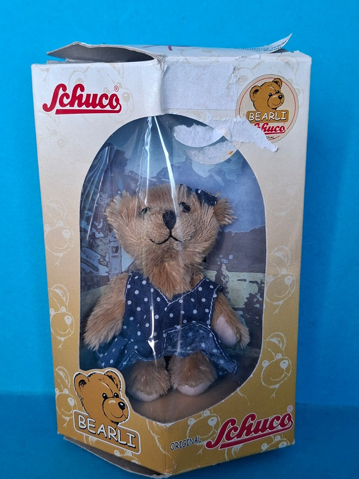 Schuco Bearli Original Beren Vintage Beer NIEUW Stippen Blue, Ophalen of Verzenden, Nieuw, Jongen of Meisje