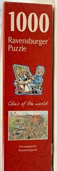 Ravensburger Puzzel Amsterdam 1000 Fleroux Cities of World, Verzenden, 500 t/m 1500 stukjes, Zo goed als nieuw, Legpuzzel