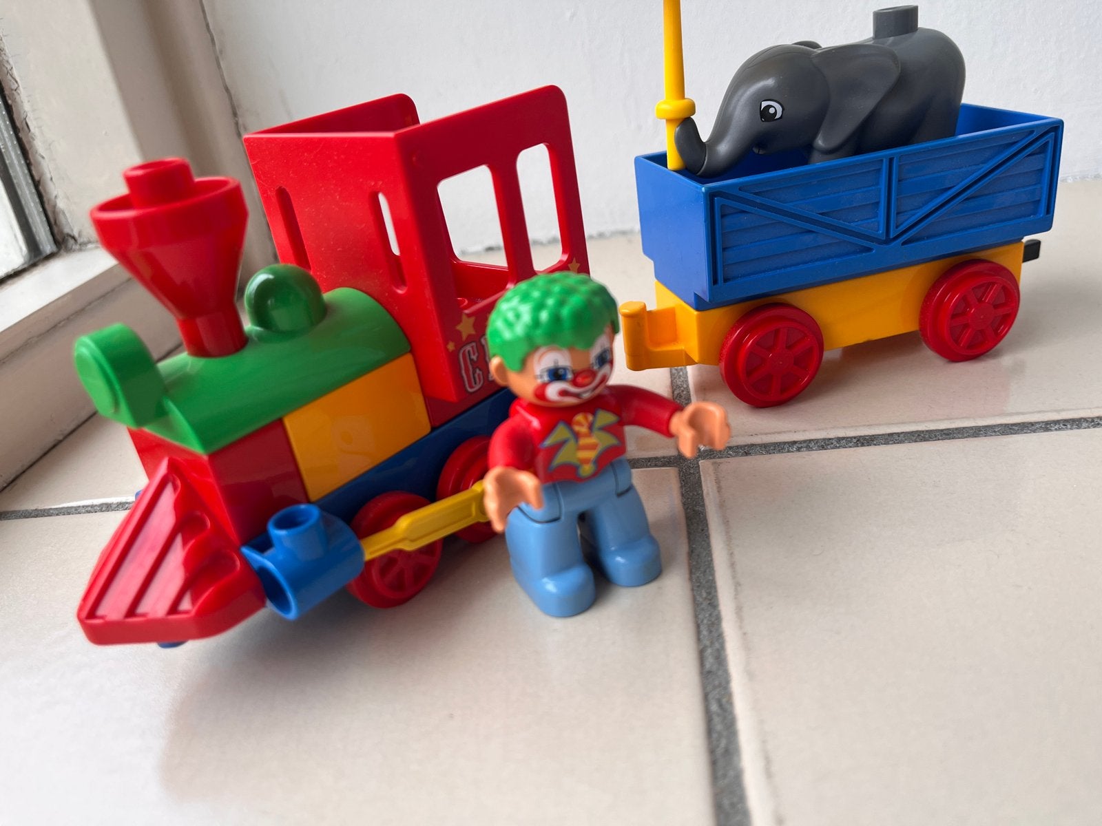 Duplo Circus Trein 5606 met Clown en Olifant, Kinderen en Baby's, Gebruikt, Overige thema's, Ophalen of Verzenden, Compleet
