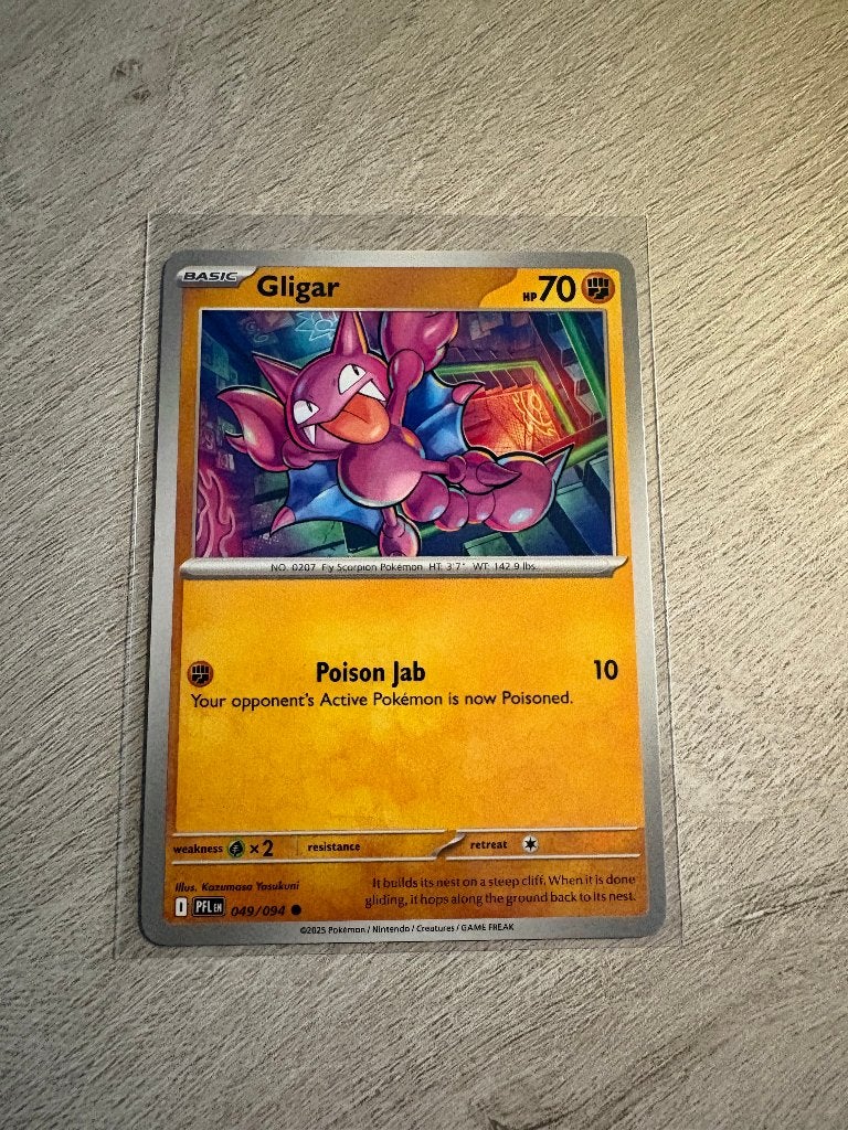 Gligar 049/094 Phantasmal Flames - Pokémon Kaart, Ophalen of Verzenden, Nieuw, Losse kaart