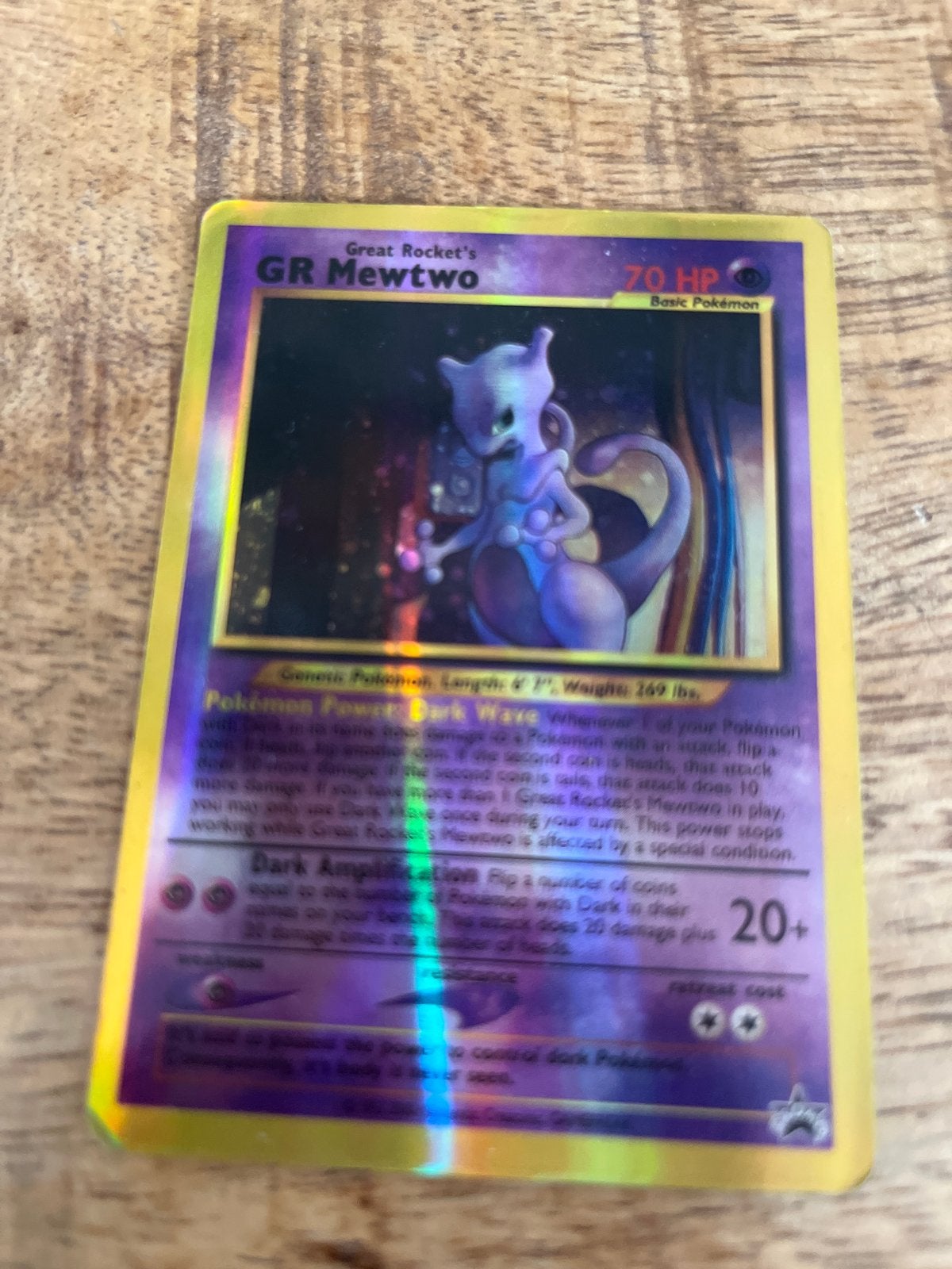 Pokémon Kaart: Great Rocket's Mewtwo (Foil), Hobby en Vrije tijd, Ophalen of Verzenden, Gebruikt, Losse kaart, Foil