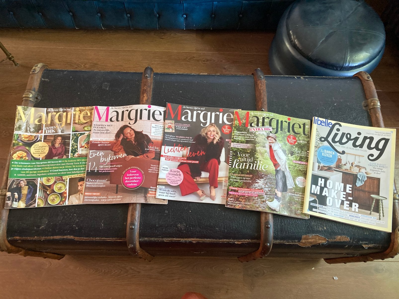 4x Margriet, 1x Libelle Living Magazine, Boeken, Tijdschriften en Kranten, Ophalen, Zo goed als nieuw, Damesbladen