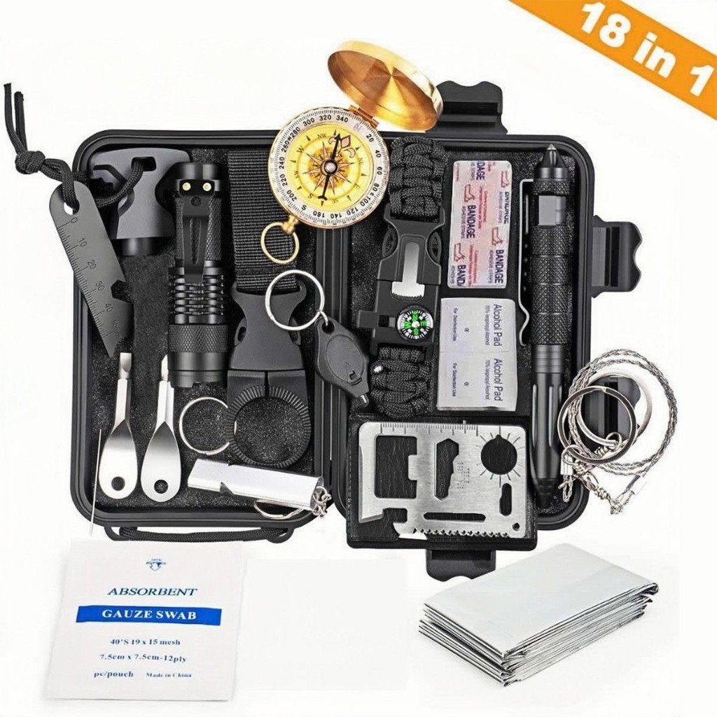 Partij 18 in 1 Survival Kit  Multitool - Noodpakket, Ophalen