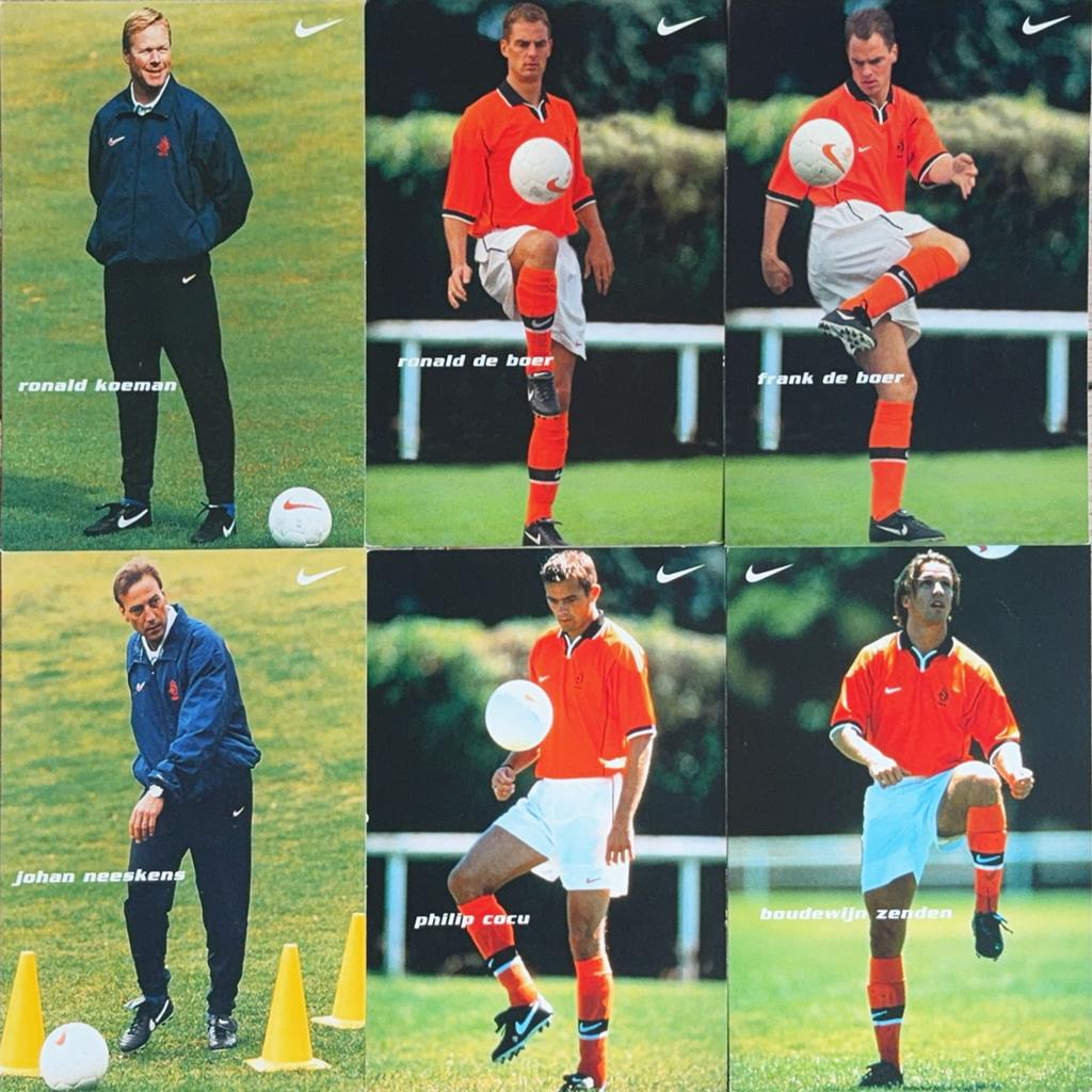6 Spelerskaarten Nederlands Elftal - Oranje - WK 1998 - Nike, Ophalen of Verzenden, Zo goed als nieuw, Ajax, Spelerskaart