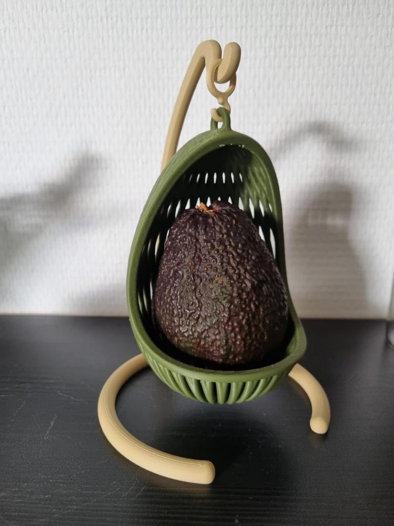 Super coole Avocado mini hangstoel, Kunststof, Mand, Verzenden, Rond