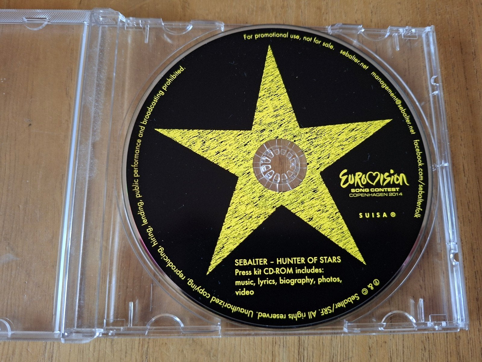 Eurovision Zwitserland 2014 - Sebalter - Hunter Of Stars, Ophalen of Verzenden, Zo goed als nieuw