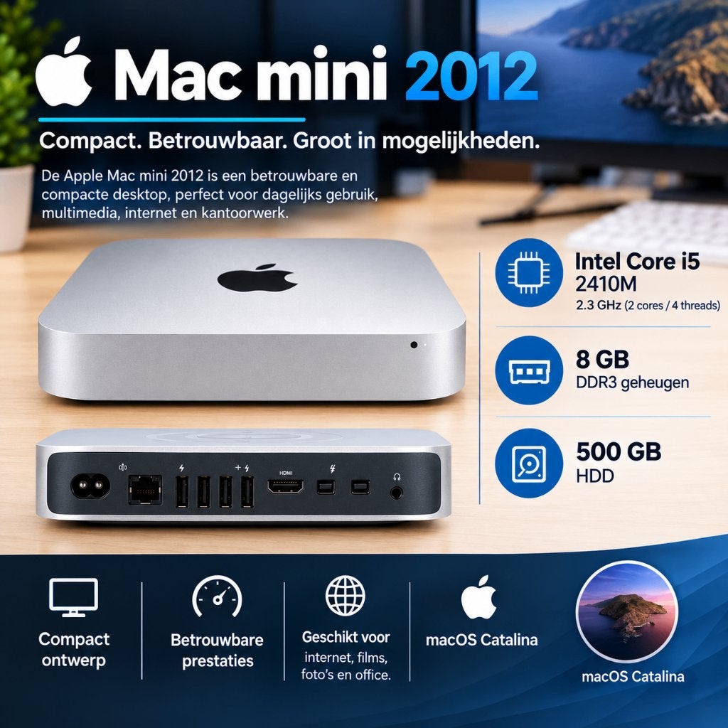 Te koop: Apple Mac mini (Mid 2012), Computers en Software, Ophalen, 2 tot 3 Ghz, 512 GB, Zo goed als nieuw