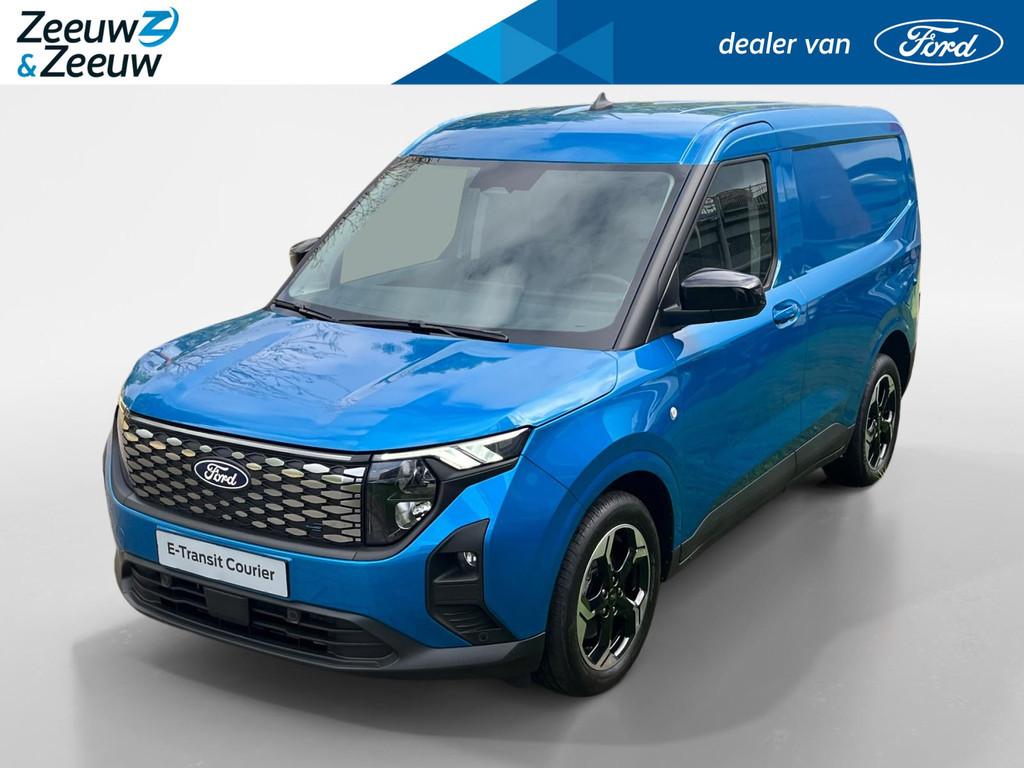 Ford E-Transit Courier Limited 44 kWh 136 pk | DEMO voertuig, Auto's, Met garantie (alle), Blauw, Origineel Nederlands, 1524 kg